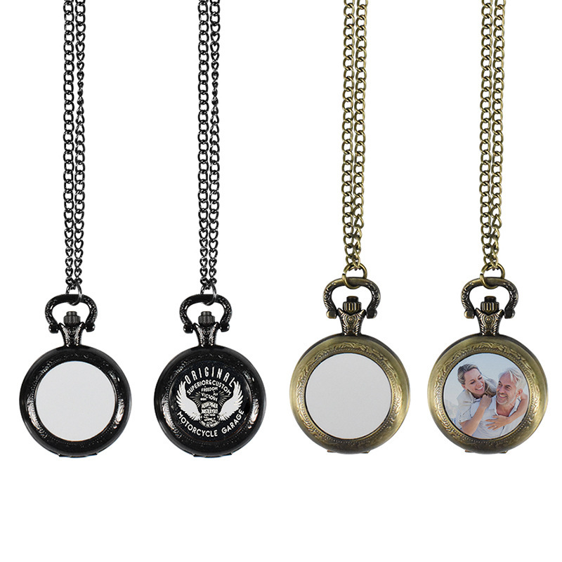 Vintage Fashion Nova - Maßgefertigte Vintage Metall-Taschenuhr Anhänger-Halskette Klassische Uhren-Halskette