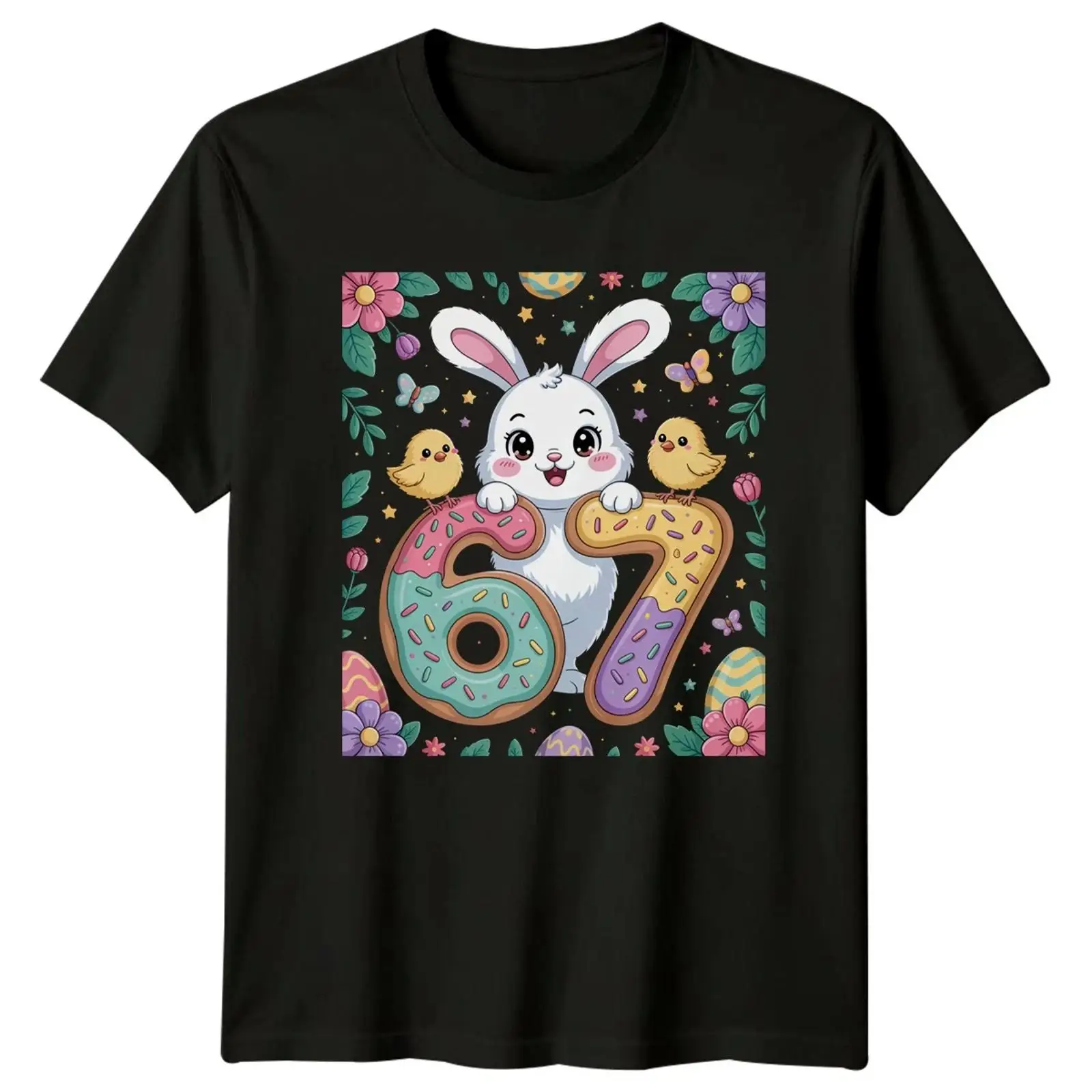 Vintage Ken Fashion - Süßes 67 Geburtstag Hase T-Shirt Donut
