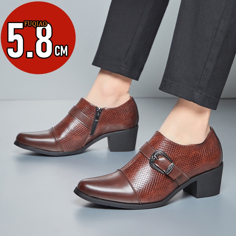 Vintage Fashion Patterns - Herren-Lederschuhe mit hohem Absatz im Vintage-Stil,