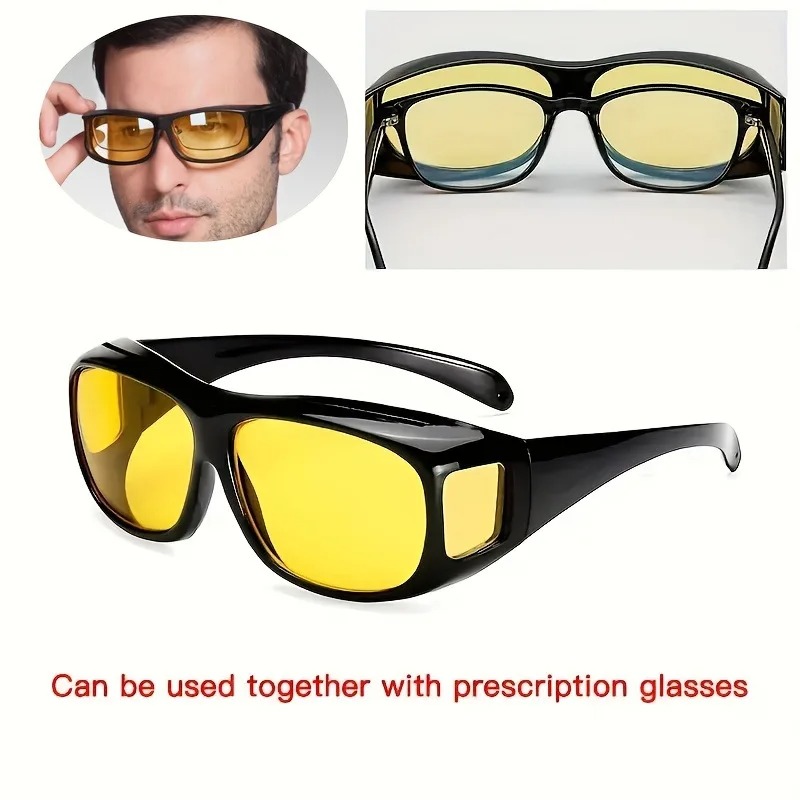 Vintage Fashion Glasses - Modische Vintage-Brille mit quadratischem Rahmen, Unisex-Nachtsichtbrille,