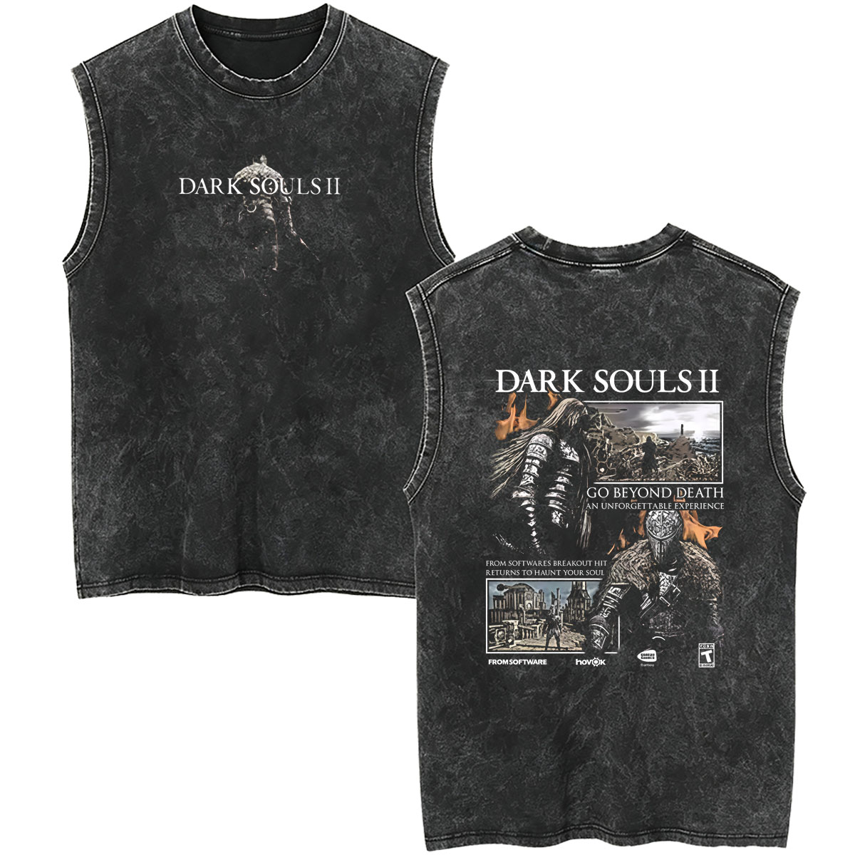 Vintage Fashion Game - Gewaschene Vintage Dark Souls Merch Tanktops
