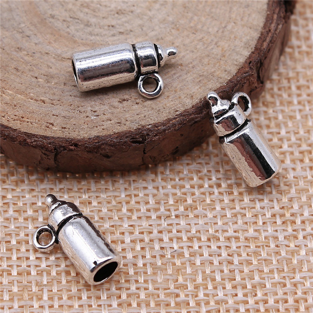 Vintage Fashion Wholesale - 40 Stück 15x5x5mm (0,59x0,2x0,2 Zoll) Antiksilberfarbene