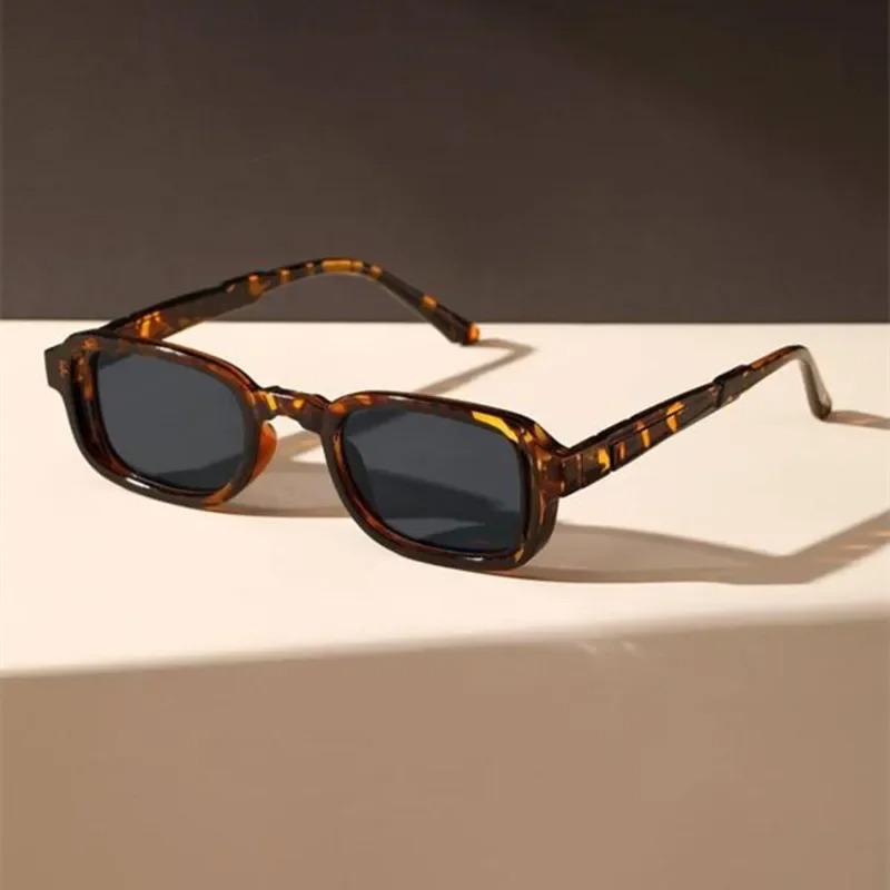 Vintage Fashion Glasses - Luxuriöse Rechteckige Sonnenbrille für Damen, Ovale