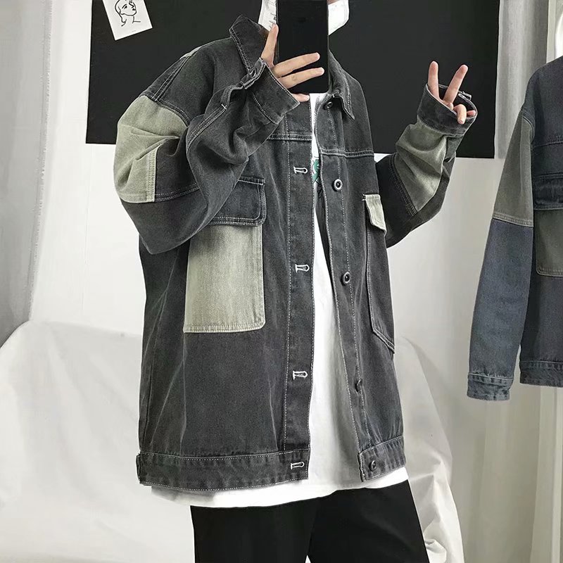 Patchwork Jean Jacket - 2026 Herren Casual Oversize Jeansjacke Koreanischer