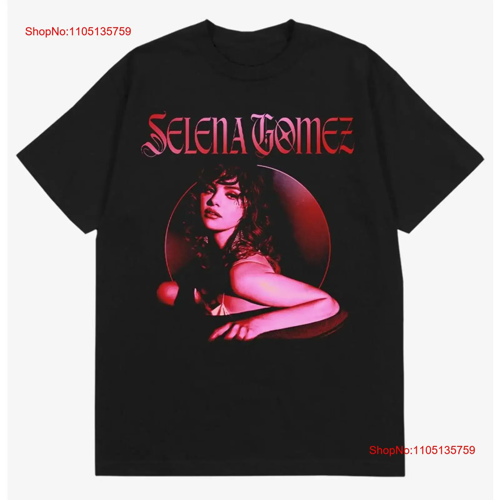 Vintage Fashion Photos - Selena Gomez Rotes Foto-T-Shirt, Vintage-Stil, gewaschen,