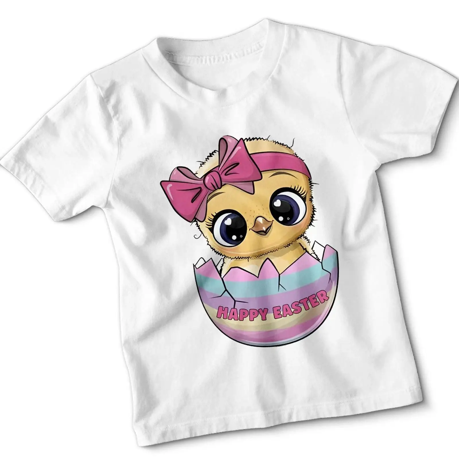 Vintage Ken Fashion - Frohe Ostern Mädchen T-Shirt Küken Design