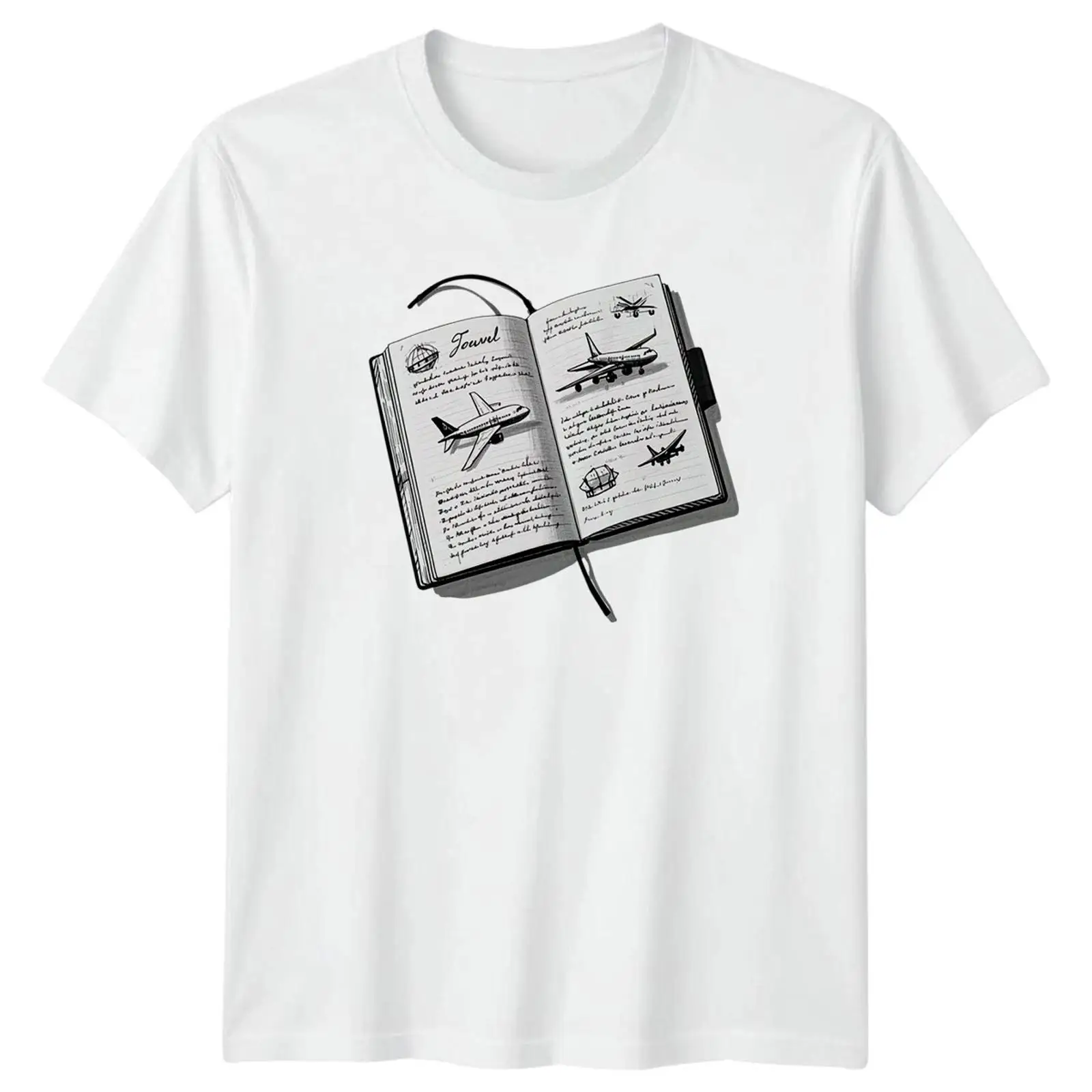 Vintage Fashion Sketches - Reisetagebuch-Skizzen-T-Shirt, Luftfahrt-Geschenk für Sie und Ihn,