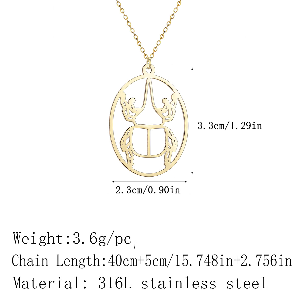 Kinitial Edelstahl-Halskette m – Vintage Fashion Bug Bewertung und Preis