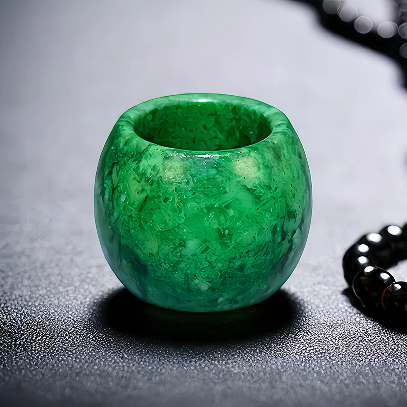 22mm grüne echte Jade Ringe fü – Vintage Fashion Rings Bewertung und Preis