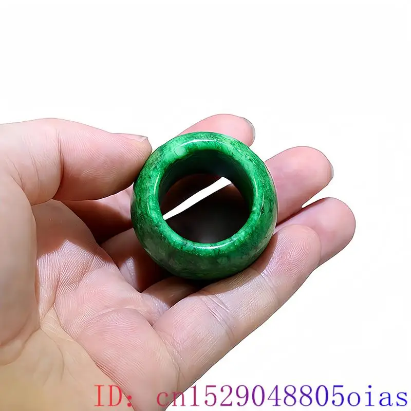 22mm grüne echte Jade Ringe fü – Vintage Fashion Rings Bewertung und Preis