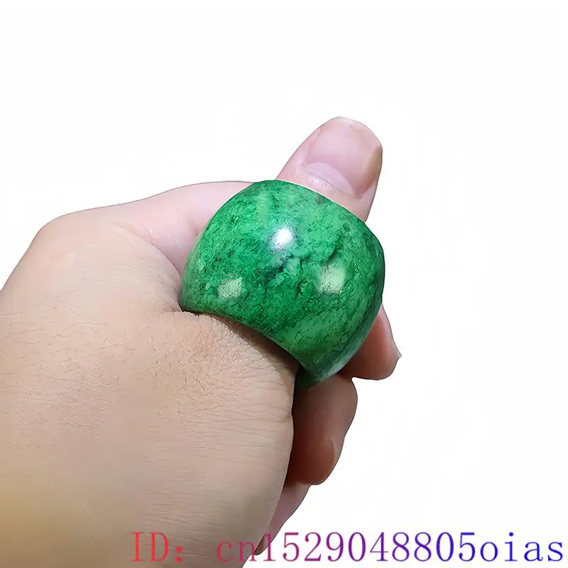 22mm grüne echte Jade Ringe fü – Vintage Fashion Rings Bewertung und Preis