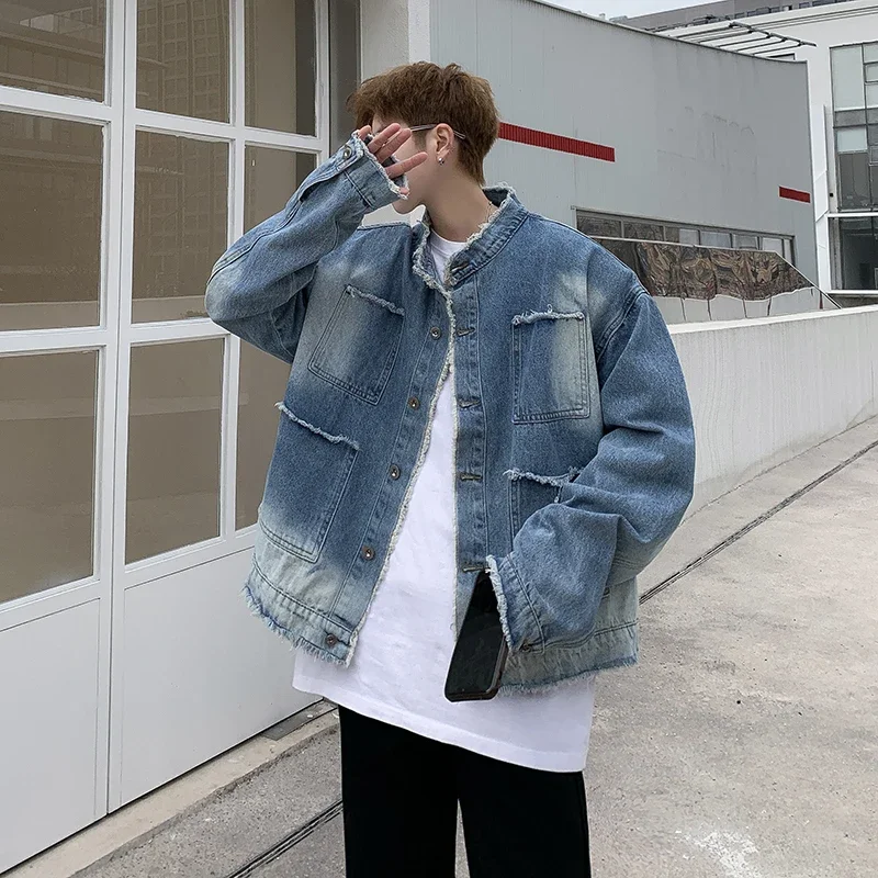 Amerikanische Retro Hip-Hop Ra – Patchwork Jean Jacket Bewertung und Preis