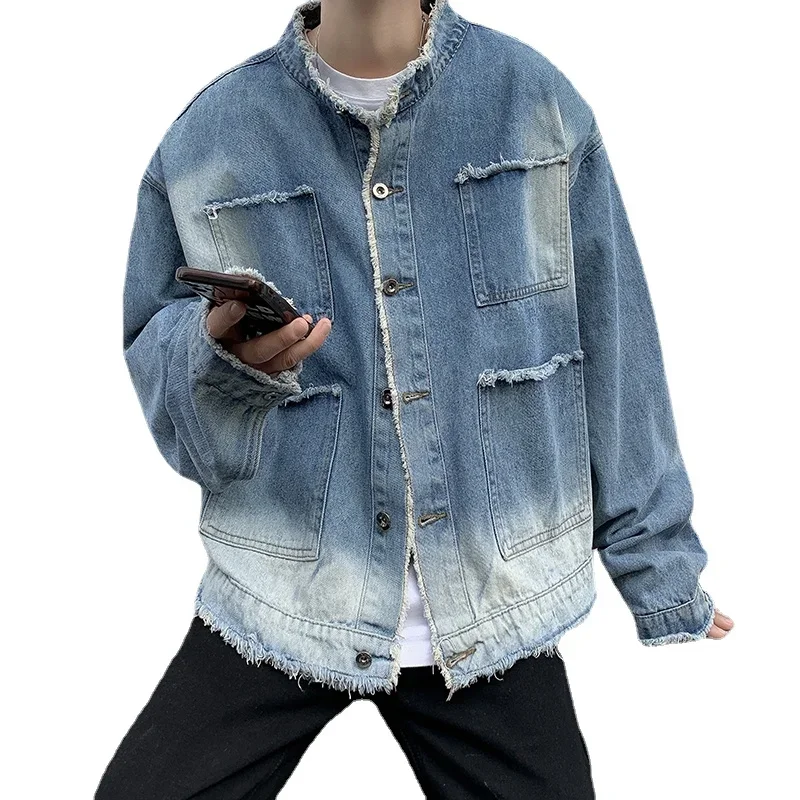 Amerikanische Retro Hip-Hop Ra – Patchwork Jean Jacket Bewertung und Preis