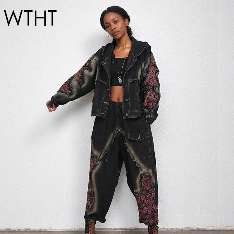 WTHT Mode frauen Waschen Patch – Patchwork Jean Jacket Bewertung und Preis