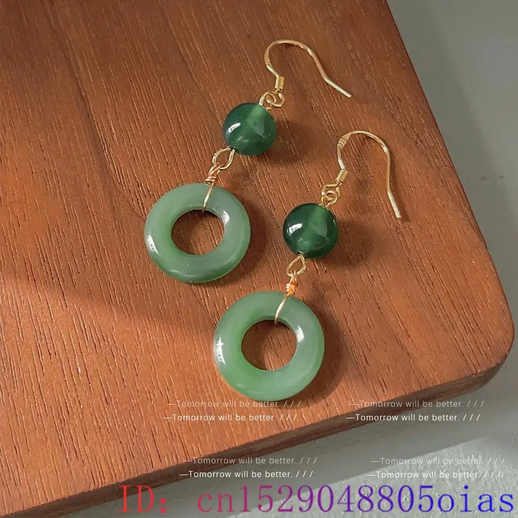 Grüne echte Jade Ring Ohrringe – Vintage Fashion Rings Bewertung und Preis