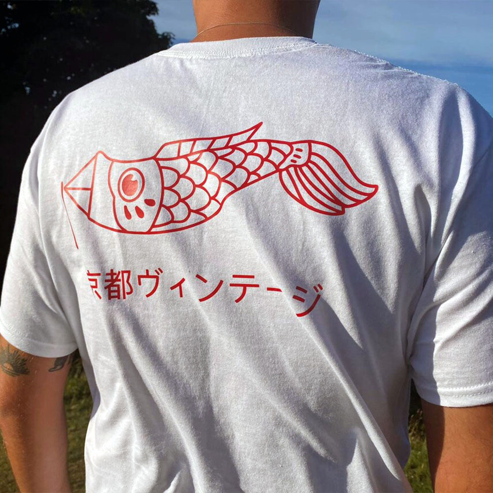 Kyoto Vintage-Stil weißen Druc – Vintage Fashion Kyoto Bewertung und Preis