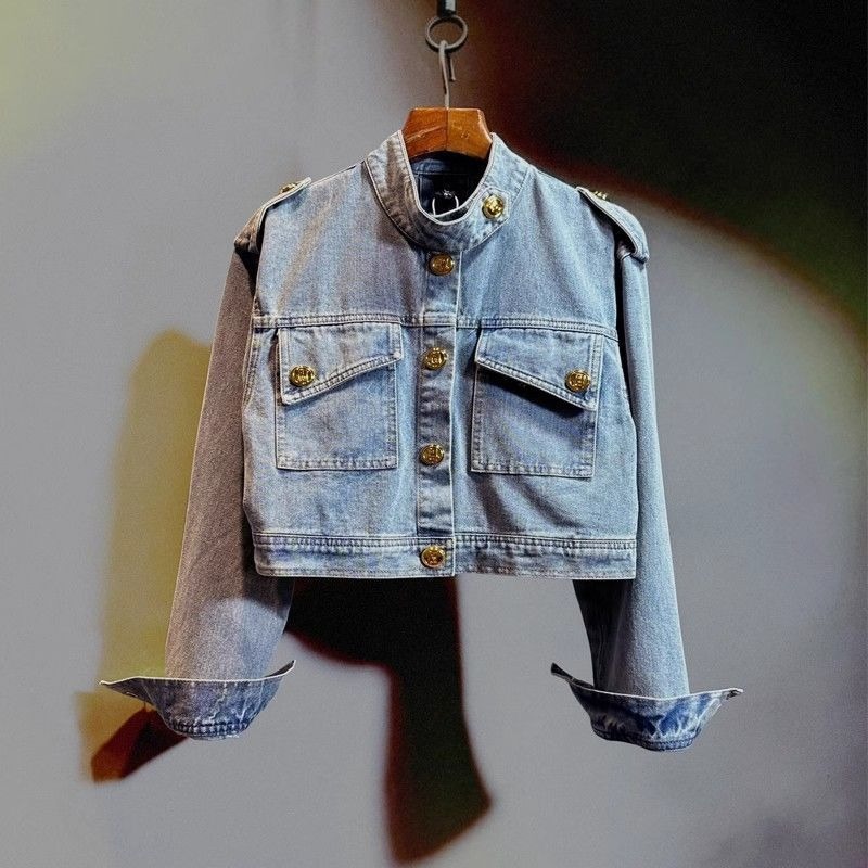 Blusenjacke für Damen, Herbst- – Patchwork Jean Jacket Bewertung und Preis